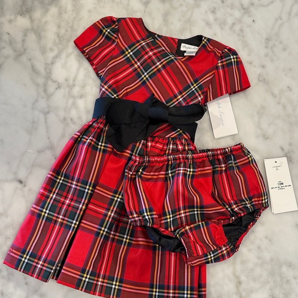 NWT Ralph Lauren Red Plaid Dress